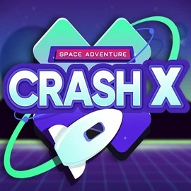 Crash X slot logo by Turbo Games at Goldex Casino
