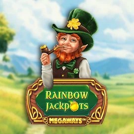 Rainbow Jackpots Megaways online game logo by Red Tiger Gaming on goldexcasinoo.com