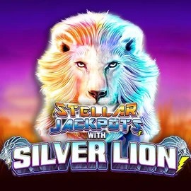 Stellar Jackpots with Silver Lion slot icon by Lightning Box Game, available at Goldex Casino